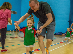 Ruggerbugs gives children from first walking to the end of their Year 1 at school a FUN and positive introduction to sport whilst enhancing their physical and social development.
